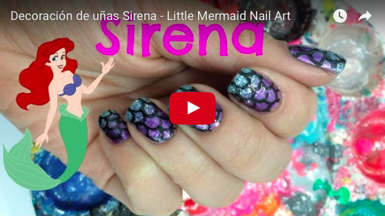 Decoración de uñas Sirena