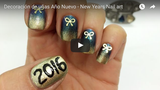 Decoración de uñas Año Nuevo