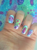 Odisea en el Espacio - hlacosedora - Placa Stamping - Esmalte Stamping - Kit Stamping - cuidado manos - cuidado uñas