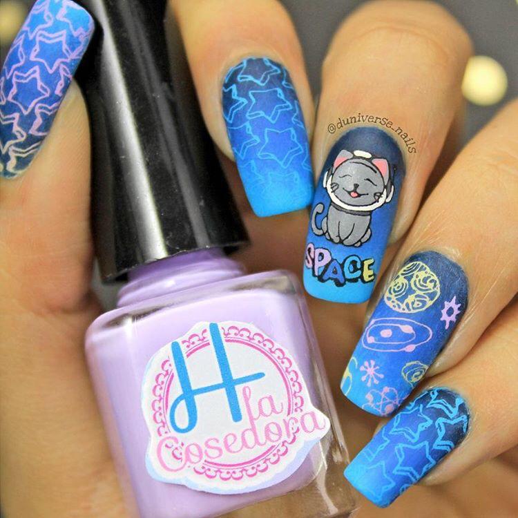 Odisea en el Espacio - hlacosedora - Placa Stamping - Esmalte Stamping - Kit Stamping - cuidado manos - cuidado uñas